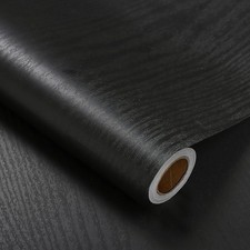 Black Wood Grain Contact Paper Peel Stick Self Adhesive Wallpaper Vinyl Wrap New Wallpaper price