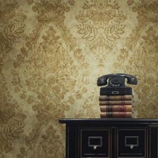Textured Embossed victorian floral diamond damask 3D gold metallic Wallpaper Wallpaper price