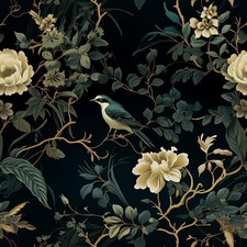 Nukofal Dark Floral Peel and Stick Wallpaper Vintage Floral Contact Paper 16.... Wallpaper price