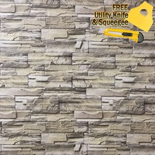 3D Stone Brick Wallpaper Background Modern Vinyl Film Sticker Wall Self-adhesive Wallpaper price
