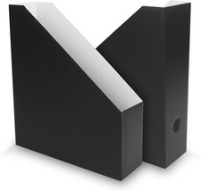 12 Pack Black Magazine File Holder, Cardboard Magazine Rack with Label, Foldable Office Magazine Rack price