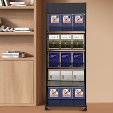 5-Tier Freestanding Literature Magazine News Rack Office Display Organizer Stand Office Magazine Rack price