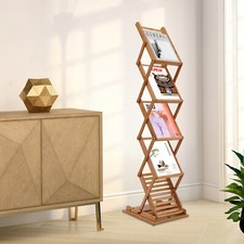 Foldable wood Book Rack Display Holder Stand, Magazine Brochure Rack Office Office Magazine Rack price