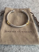 David Yurman Double X Cable Cuff Bracelet, sterling silver size medium Natural Stone Bracelets price