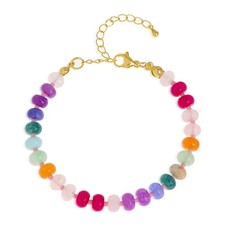 Colorful Natural Stone Bracelets for Women, Dainty Boho Handmade Adjustable Pale Natural Stone Bracelets price