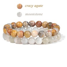 2Pcs 8MM Natural Stone Bead Bracelet Set Agate Turquoise Amethyst Quartz Natural Stone Bracelets price
