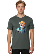 Elf-Boy-With-Crystal Mens Graphic Tee, 100% Cotton, Casual Summer Wear Men's Fantasy Wear price