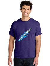 Glowing-Silver-Sword Mens Graphic Tee, 100% Cotton, Casual Summer Wear Men's Fantasy Wear price