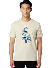Crystal-Unicorn-1 Mens Graphic Tee, 100% Cotton, Casual Summer Wear Men's Fantasy Wear price