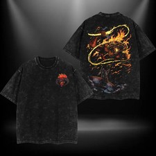 Gandalf vs Balrog LOTR Epic Battle Graphic Tee Vintage Fantasy Cotton Shirt Men's Fantasy Wear price