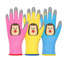 Kids Gardening Gloves Cartoon Print | 6 Pairs Mix Colors | S M L Sizes Kids' Gloves price