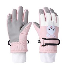 Children's gloves for boys and girls winter skiing with plush insulation Kids' Gloves price
