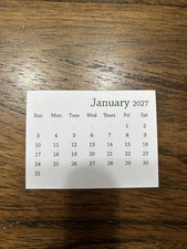 2027 Mini Calendar 3 x 2 1/4” 12 Page Tear off Calendar... Calendar price