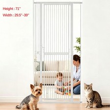 71"Extra Tall Pet Gate No Drill Pressure Mount, Auto Close Dog Door W29-39" Baby Safety Gate price