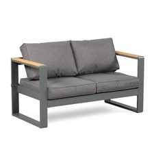 Aoodor Outdoor Loveseat Patio Aluminum 2-seat Sofa Sectional Set with Cushions Sofa Set price