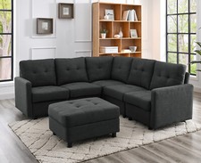 Modern Modular Sectional Sofa Couch Fabric Upholstered Sofa Set Living Room US Sofa Set price