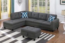 Left Hand Facing Sectional L-Shaped Sofa Set Living Room Couch Storage Ottoman Sofa Set price