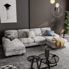 Convertible Sectional Sofa Couch 4 Seat Sofa Set Living Room U-Shaped Modern Sofa Set price