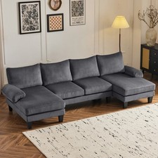 U-Shape Sectional Sofa Set with Corduroy Fabric Home Furniture Reception Room Sofa Set price