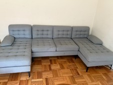 Modern 4 Seat Sectional Sofa U Shape Couch Set with 2 Chaise Metal Leg Sofa Set price