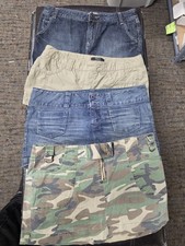 y2k Paris Blues Baby Girl Size 9 Denim Skirt Lot Blue Beige Green Solid Camo Girls' Jeans / Denim Skirt price