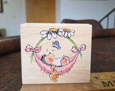 Vintage Penny Black Baby Hammock wood mounted rubber stamp Hedgehog New Unused Baby Hammock price