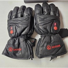 Savior S- M Heated Black Leather Gloves Unisex Men's Gloves price