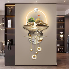 Gold 3D LED Wall Art Decor - Modern Lighted Sculpture, 23x53 Inches LED Wall Art price