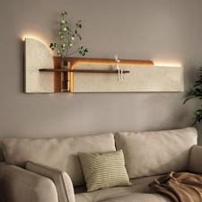 3D Textured LED Wall Art with Shelf Boho Living Room Decor Open Box LED Wall Art price