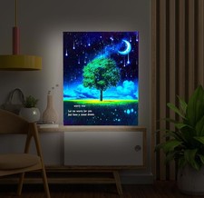 LED Canvas Wall Art - Worry Tree Lighted up Picture with Timer Battery Operated LED Wall Art price
