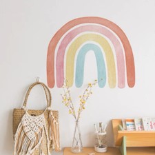 large rainbow wall decal decor sticker kids room nursery Baby Room Wall Decor price