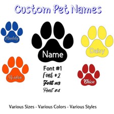 Custom Name Paw Sticker Vinyl Decal - Dog Cat Pet Puppy Love Wall Decor Car Baby Room Wall Decor price