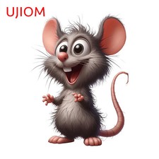 UJIOM Happy Mouse Funny Wall Sticker Eye-catching Creative Baby Nursery Room Baby Room Wall Decor price