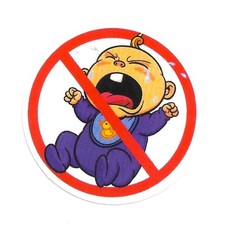 No Crying Baby Vinyl Sticker Funny Job Cry Babies Decal Hard Hat Humor Toolbox Baby Room Wall Decor price