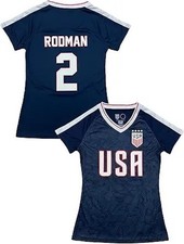 Official Licensed USA Soccer Trinity Rodman #2 Jersey Womens Navy Women's Jersey price