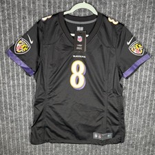 Baltimore Ravens Jersey Womens Large Black NFL Lamar Jackson 8 Nike On Field Women's Jersey price