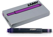 Lamy Fountain Pen Boxed Ink Cartridges (5 per pack) Purple Pen Cartridge & Ink price