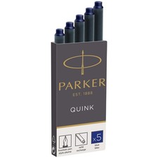 Parker Fountain Pen Blue Ink Cartridge Refills Pack Of 5 Liquid Ink Cartridges Pen Cartridge & Ink price