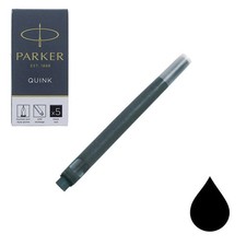 Pk/5 Parker #1950382 Fountain Pen Ink Cartridges, Black Pen Cartridge & Ink price