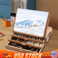 Adjustable Wood Desk Table Easel Painting Drawing Board Stand with 3* Drawers Drawing Table price