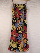 Annex Floral Chiffon Square Neck Maxi Slip Dress 8 Multicolor Lined Slip Dress price
