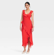 A New Day Slip Dress Womens Ruffle Chiffon Sleeveless Dress - Choose Color|Size Slip Dress price