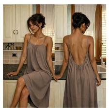 Women's Backless Pleated Maxi Slip Dress Semi Sheer Summer Beach Vacation Slip Dress price