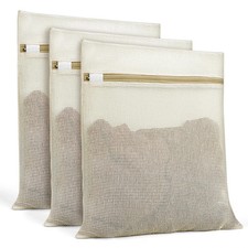 Natural Cotton Mesh Laundry Bags 12x16" 3-Pack,Gentle Wash for Lingerie, Baby... Baby Laundry Bag price