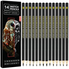 Drawing Pencils Set of 14 (B - 12B) Sketch Pencils for Drawing - Art Pencils ... Colored Pencils price