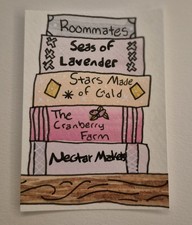ACEO Art Card Original Watercolor And Ink "Sapphic" 2/4 Pastel Book Study Pastel Paint price