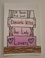 ACEO Art Card Original Watercolor And Ink "Amour" 3/4 Pastel Book Study Pastel Paint price