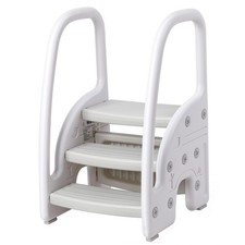 Adjustable 3-Step Toddler Step Stool with Side Handles Wide Non-Slip Pedals Baby Step Stool price