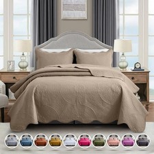 Luxury Summer Cooling Bedspread Set Reversible Coverlet Bedding Throw Queen King Bedspread & Bedspread Set price