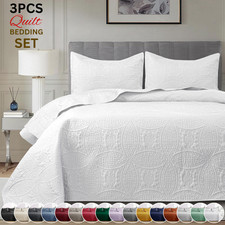 Luxury Bedspread Set 3 Piece Quilted Coverlet Bed Throw Queen King Size Bedding Bedspread & Bedspread Set price